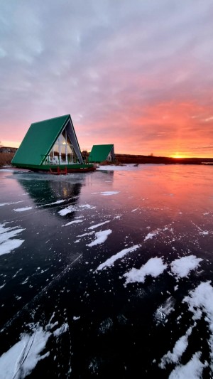 Дом с сауной на воде в час